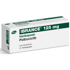 Изображение препарта из Германии: Ибранс Ibrance (Палбоциклиб) 125 мг/21 капсул