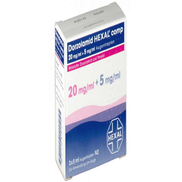 Дорзоламид DORZOLAMID HEXAL 20MG/ML 3X5 ml