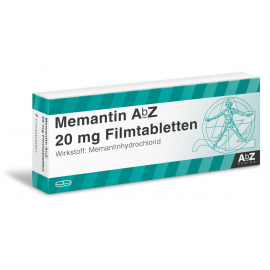 Изображение препарта из Германии: Мемантин Memantin 20 мг/ 98 таблеток