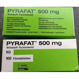 Изображение препарта из Германии: Пирафат (Пиразинамид) PYRAFAT(Pyrazinamidum) 500MG - 100 Шт