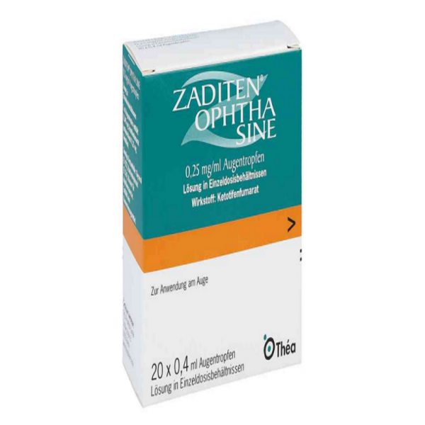 Задитен ZADITEN Ophtha 0,25 mg/ml - 50 Шт