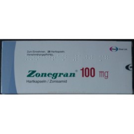 Изображение препарта из Германии: Зонегран Zonegran 100 мг/28 капсул  