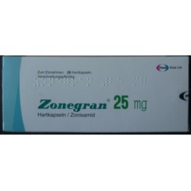 Изображение препарта из Германии: Зонегран Zonegran 25 мг/28 капсул  